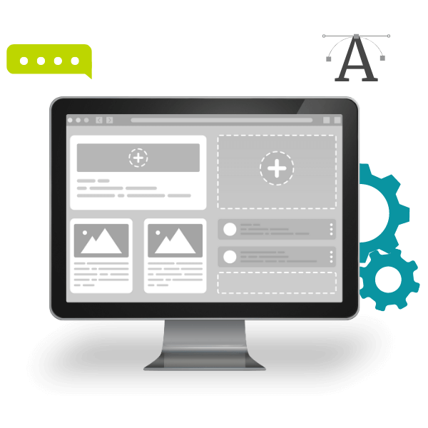design a website being designed on a desktop