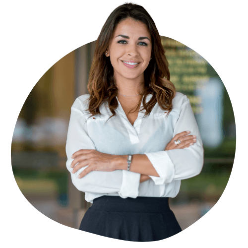 business owner a female business owner smiling with her arms crossed