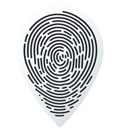 pin a location pin with a fingerprint in the center